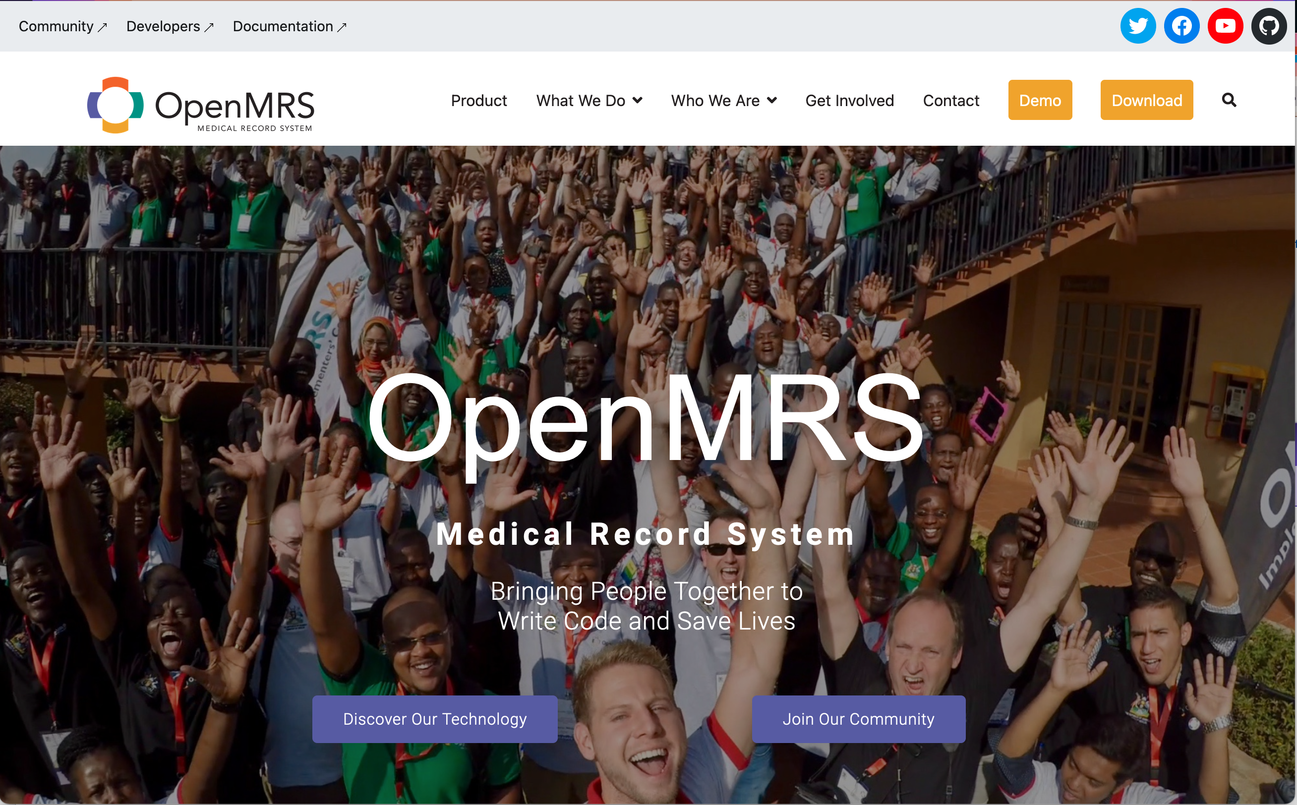 screenshot of Open MRS Implementation